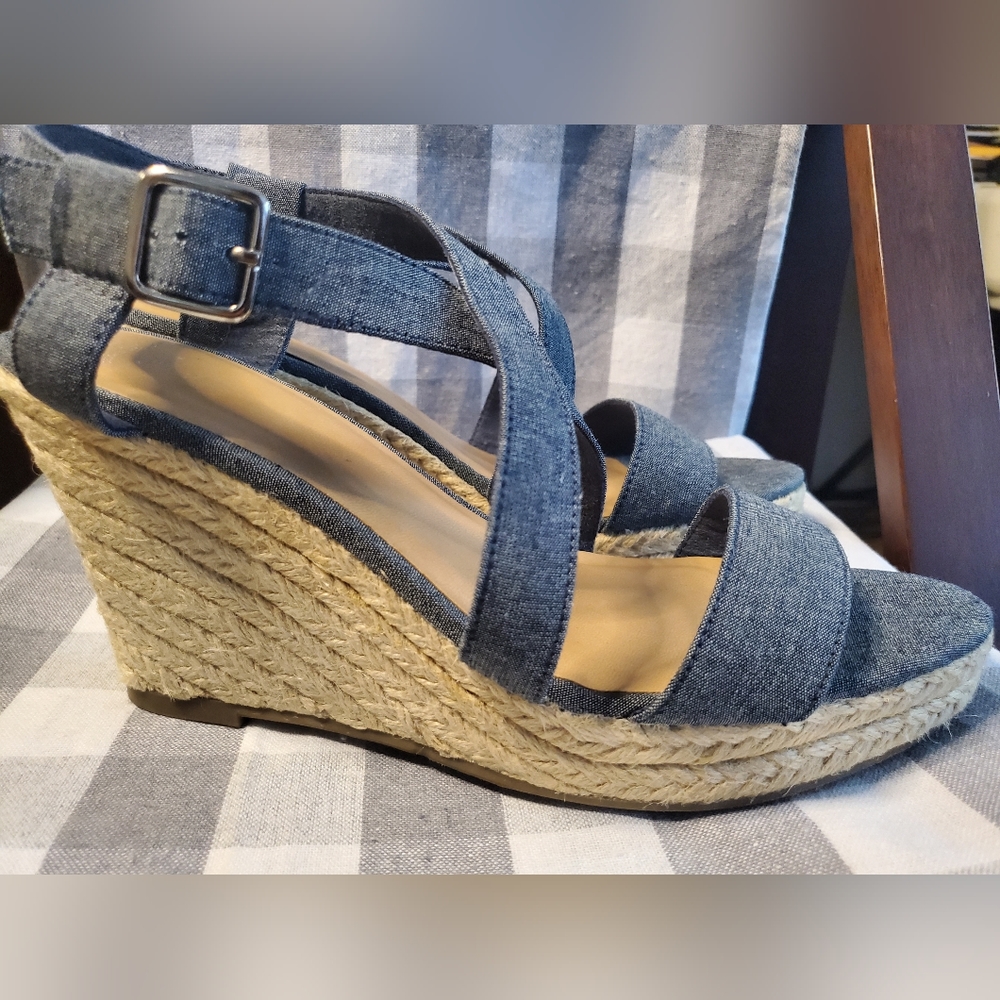 Gap Denim Espadrille Style Sandals View 6